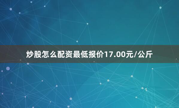 炒股怎么配资最低报价17.00元/公斤