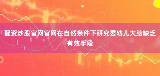 配资炒股官网官网在自然条件下研究婴幼儿大脑缺乏有效手段